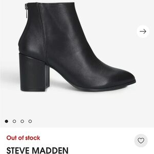 Steve Madden Black Ankle Booties